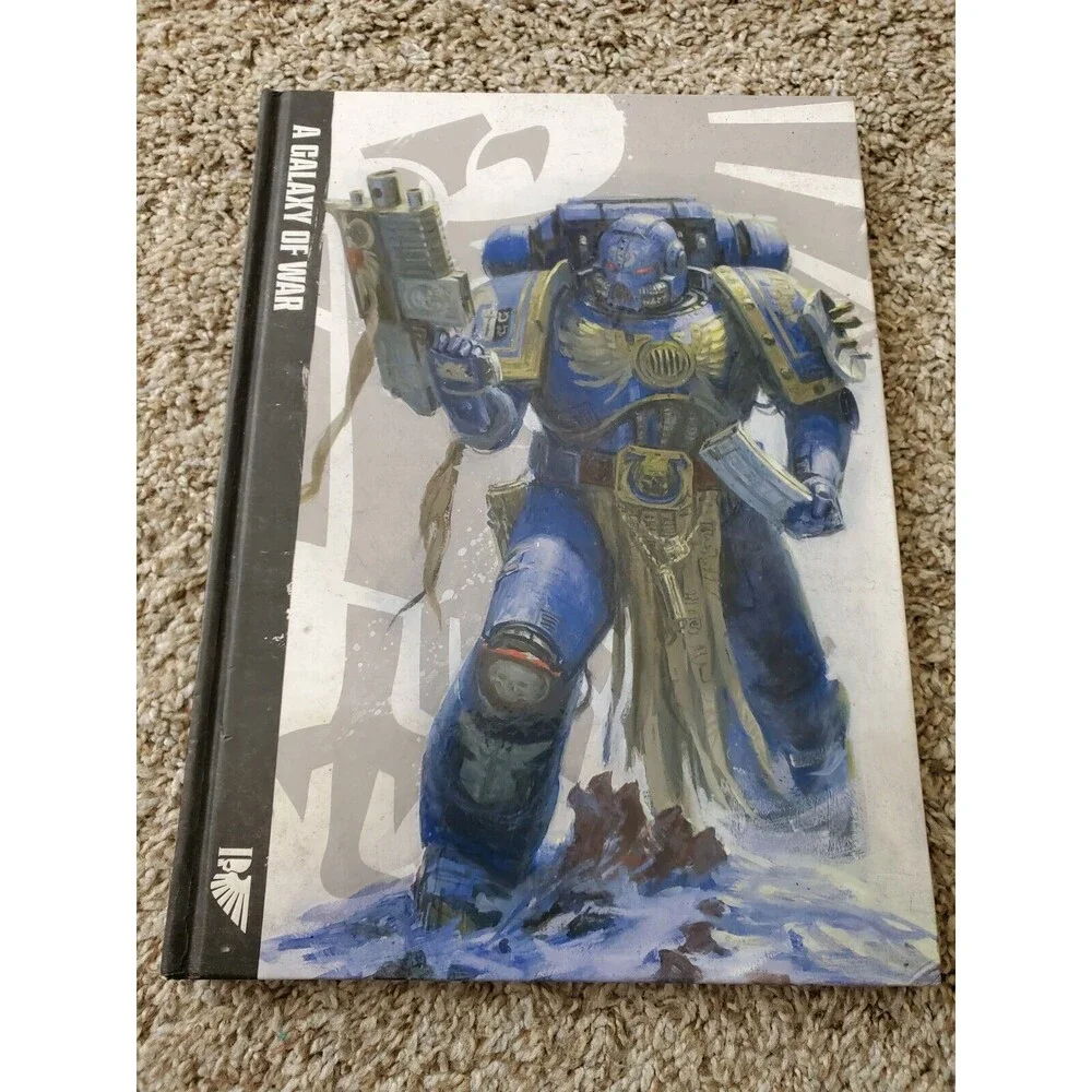 Warhammer 40K 40,000 2-Hardcover Book Lot Galaxy War & Rulebook Games Workshop